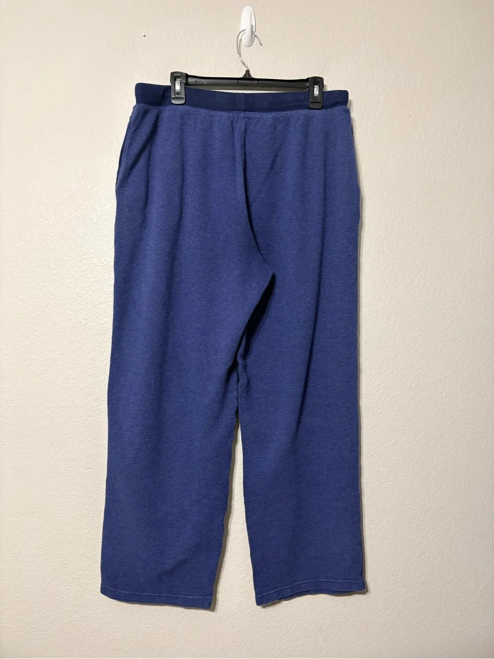 Men’s Polo Ralph Lauren Classic Blue Cotton Waffle Lounge Pants Drawstring Waist